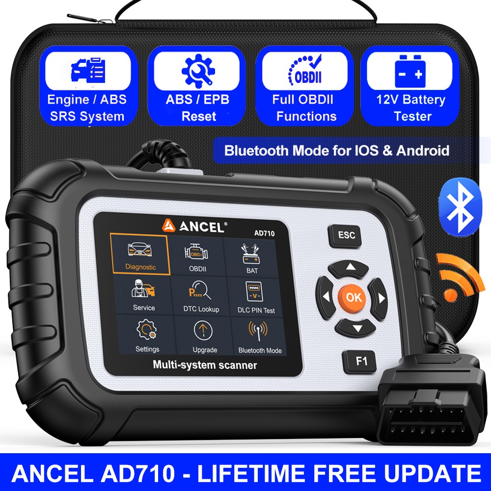 ANCEL OBD2 Scanner Car Diagnostic Tool Check ABS SRS Engine Systems Battery Test