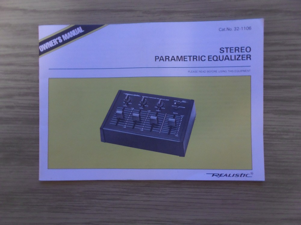 Realistic 32-1106 Stereo Parametric Equalizer W Box & Manual