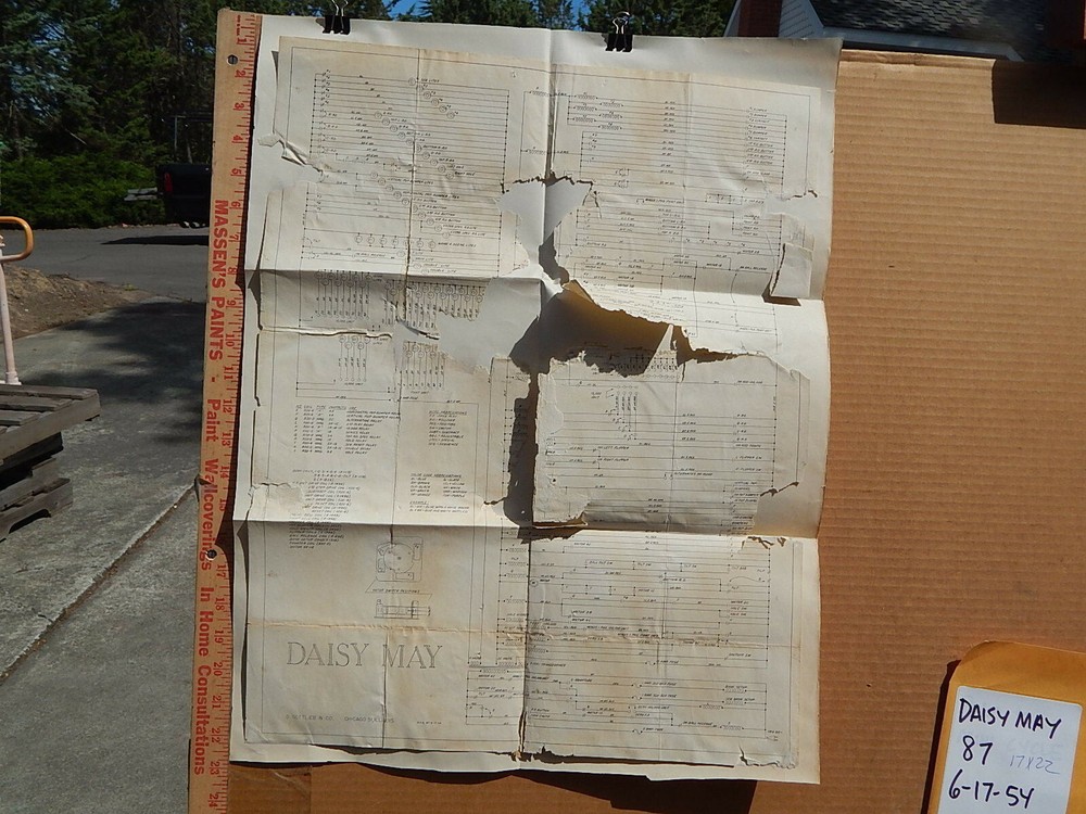 1954 Gottlieb DAISY MAY Service Schematic