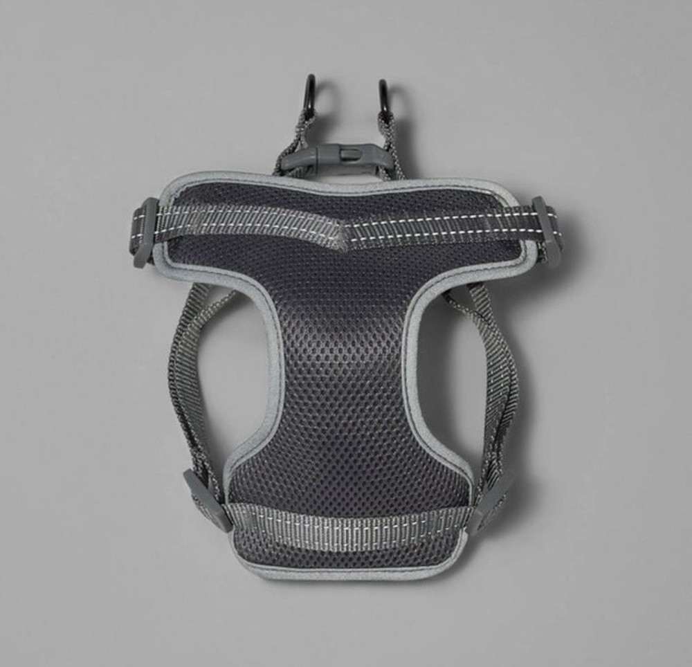 Basic Mesh With Reflective Dog Harness, Size Medium - Color Gray