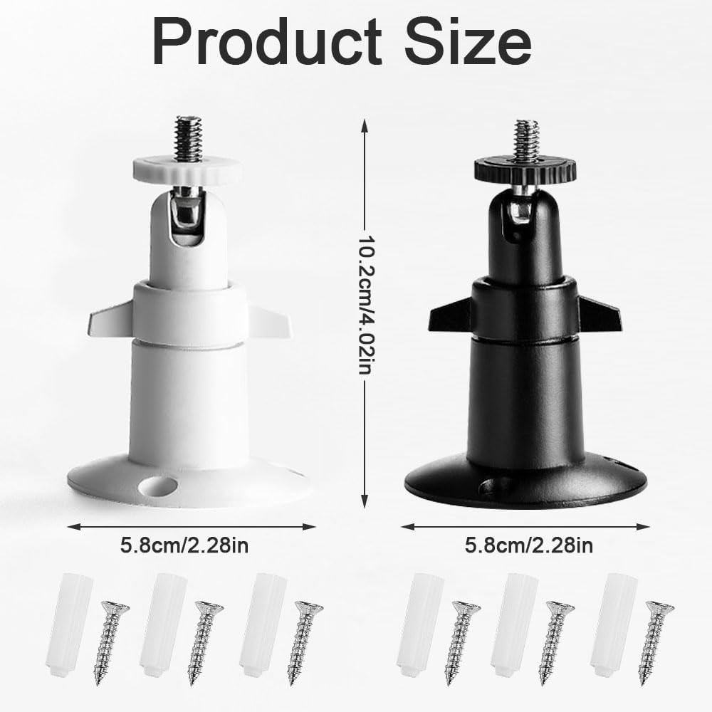 2Pack Security Wall Mount Bracket for Ring Stick Up Cam & White