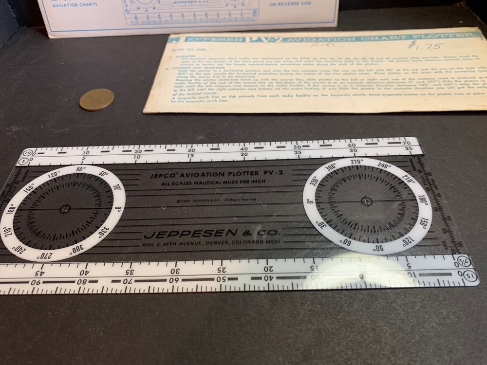 Jeppesen PV-2 Avigation Chart Plotter, Original Packaging