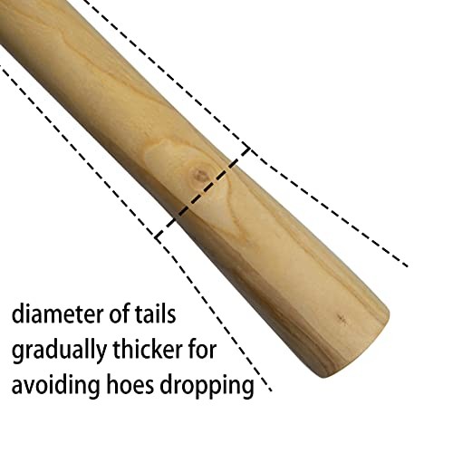 55-Inch Pure Solid Wood Replacement Handle for Garden Digging Spading Fork,