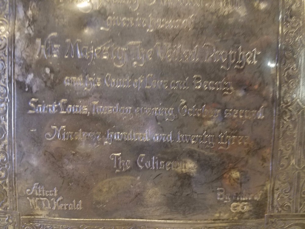 Veiled Prophet Invitational Gift 1923 Pewter with Felt Base