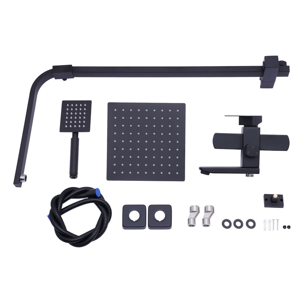 Stainless Steel Shower Panel Tower with Rainfall Jets & Massage System