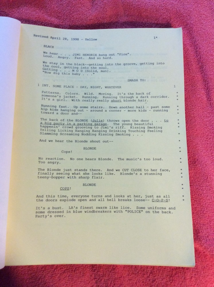 ORIGINAL SCRIPT THE MOD SQUAD CLAIRE DANES EDDIE GRIFFIN JOSH BROLIN LIPTON