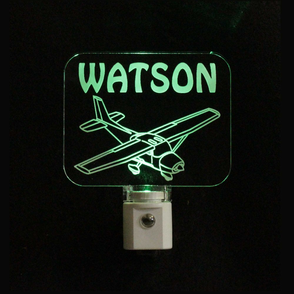 Personalized Airplane night light, boys gift, bedroom decor