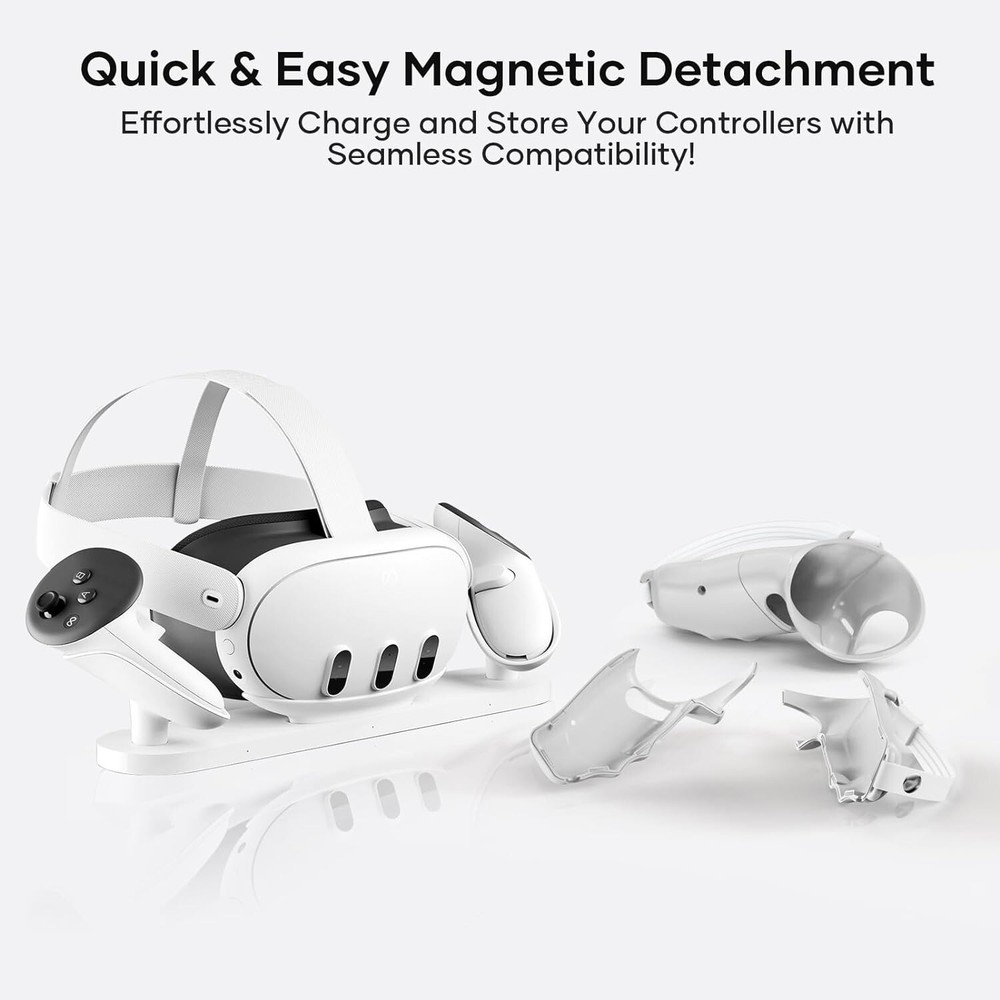 Controller Cover w/ Wrist Straps for Meta Quest 3 VR Headset Ergonomic Extended