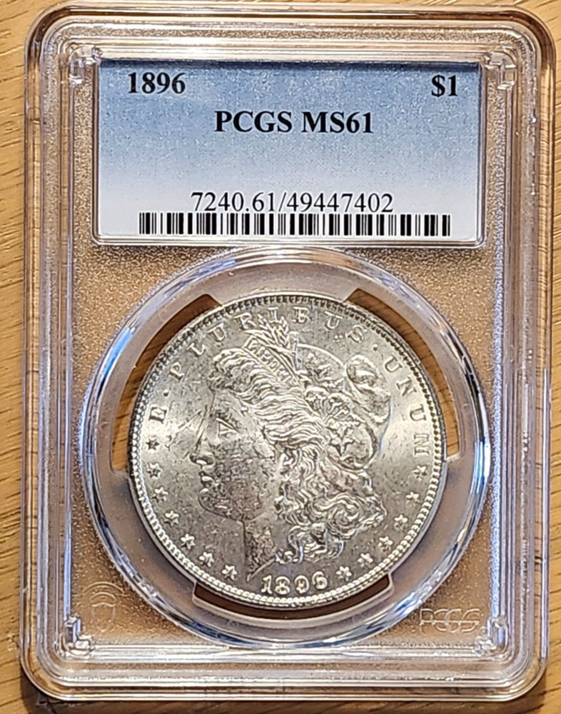 1896  PCGS MS61 MORGAN 90% SILVER 402