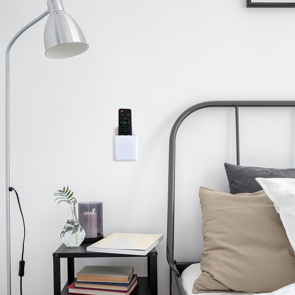 6 Pack Remote Control Holder Wall Mount Adhesive Media Controller Organizer S...