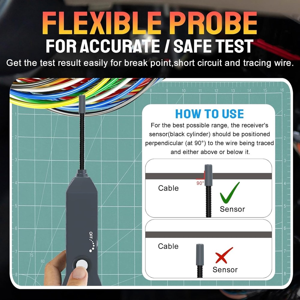Professional Wire Tester & Short Finder - Includes Batteries for DC Circuits