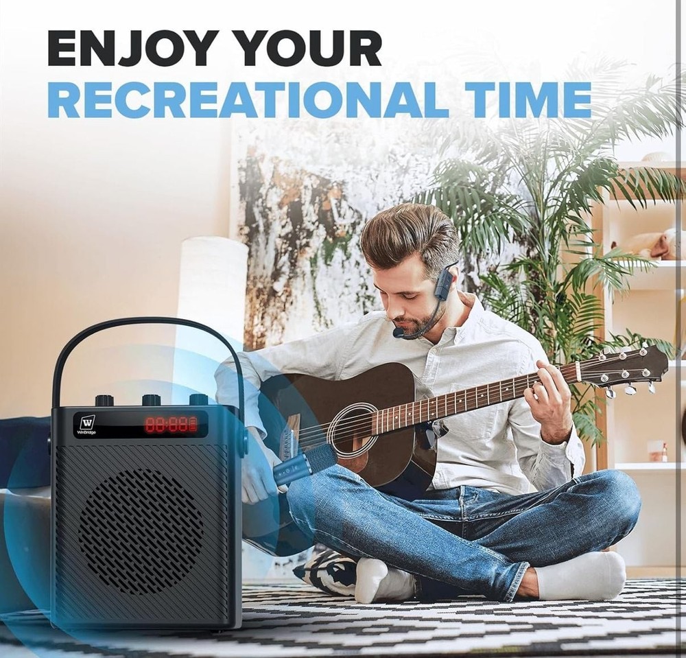 Voice Amplifier 30W Ultra-Light Portable Bluetooth 5.3 PA System, Wireless Micro