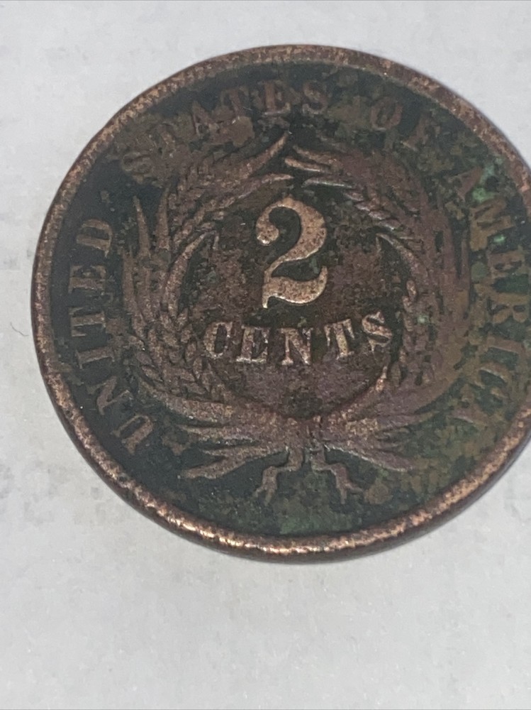1865 2 Cent Piece US Coin- NICE