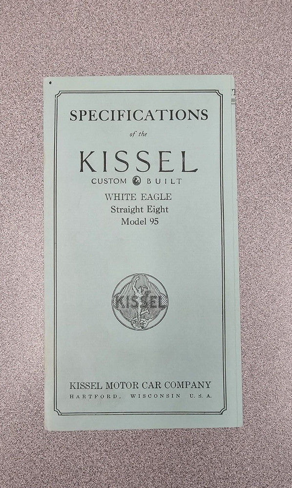 1929 Kissel Specification Folder, Straight Eight Model 95