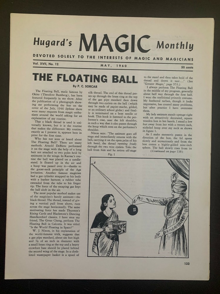 HUGARD'S MAGIC MONTHLY - ORIGINAL Individual, single Issues