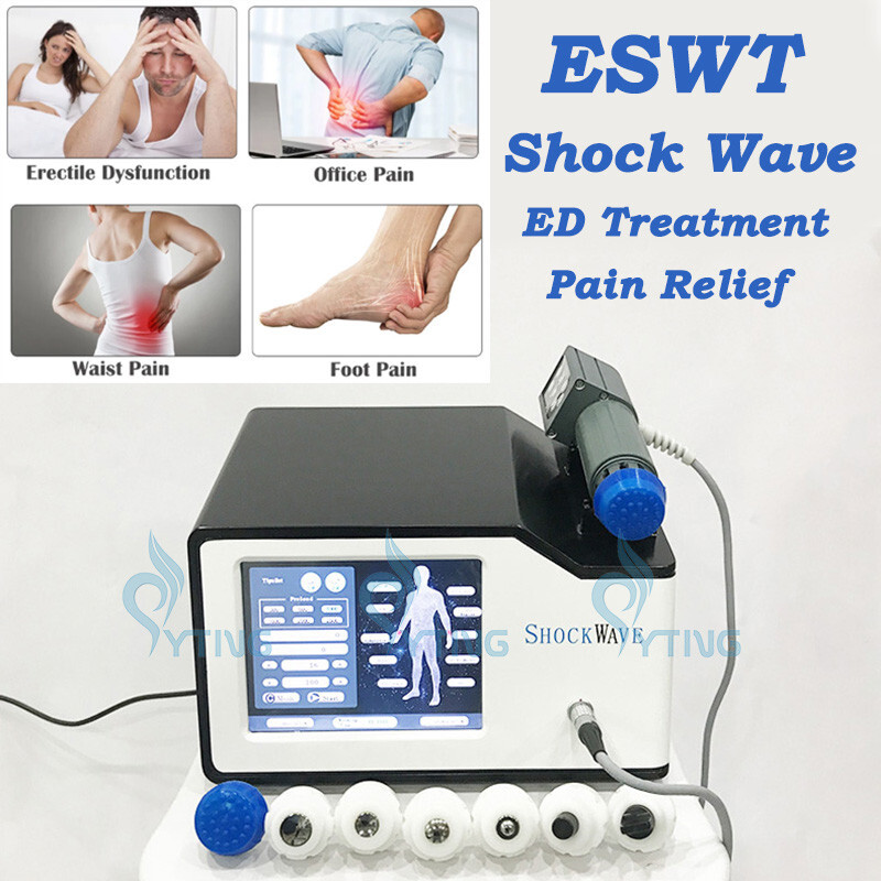 Electromagnetic ED shock wave therapy machine body pain removal 7 tip