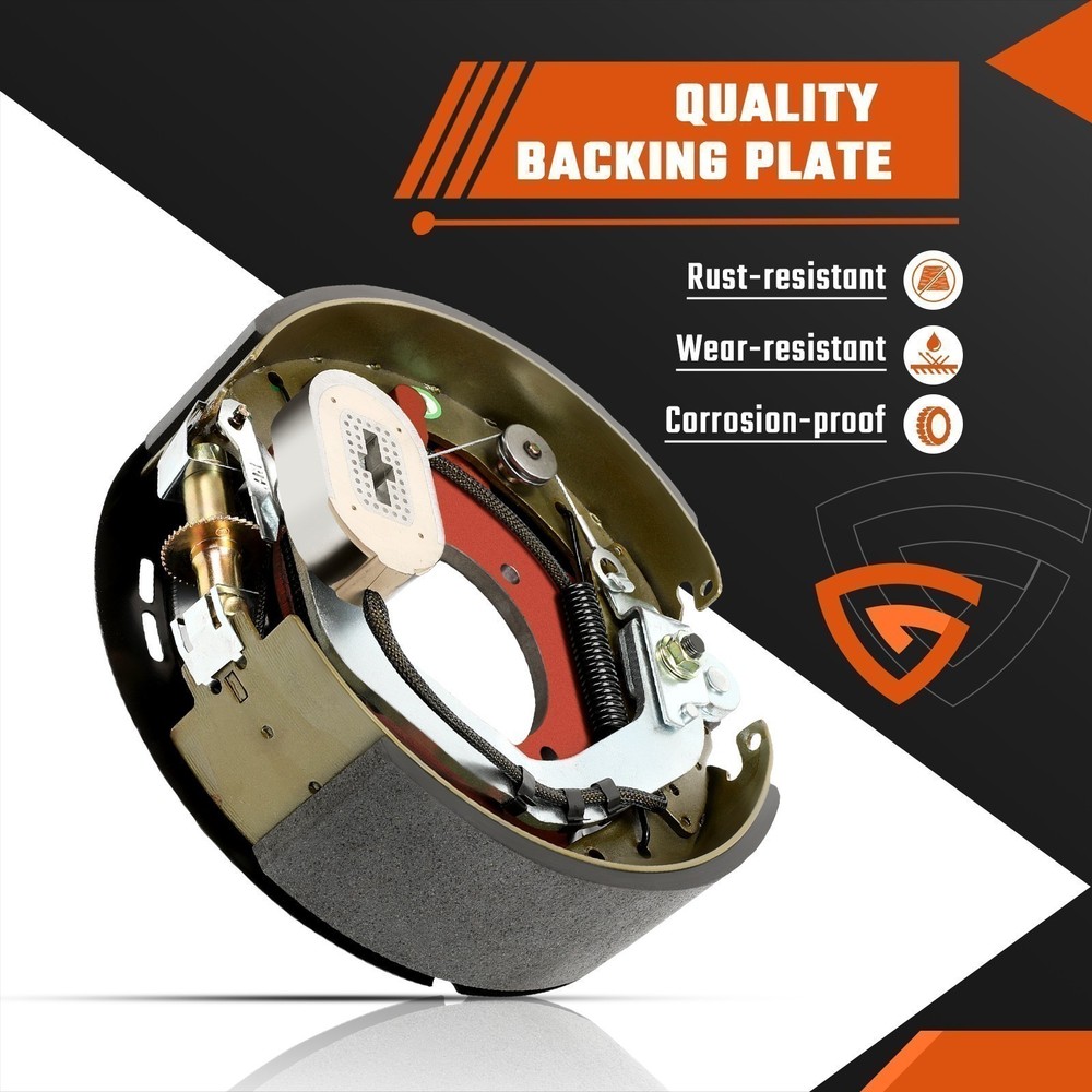 NEW PAIR 12-1/4x4" 10K HD Electric Backing Plate 10000 Trailer Brake Fits Dexter