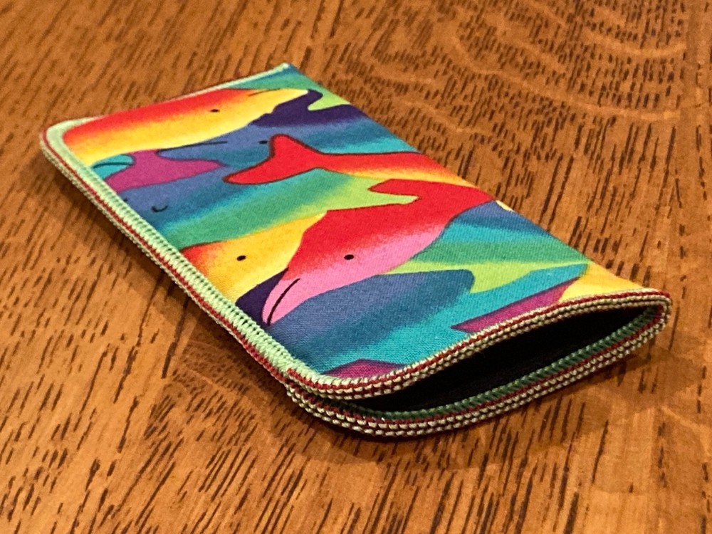 Glasses Case - Retro Dolphin Print
