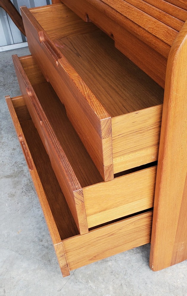Danish Modern Roll Top Desk Langeskov Mobelfabrik