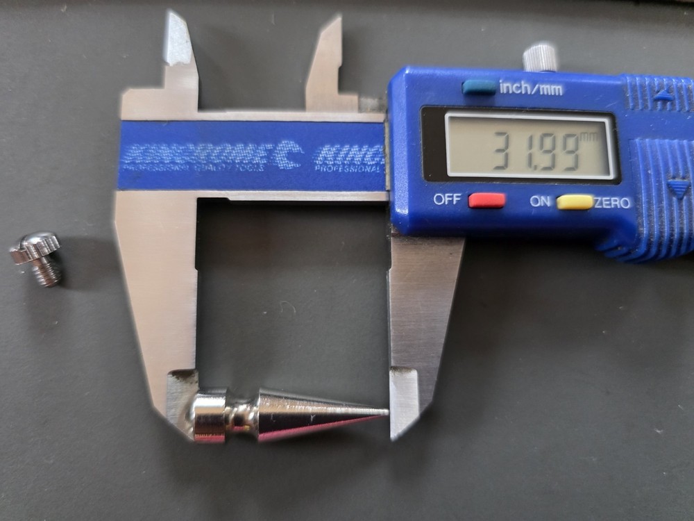 Screw Back Spike Stud 35mm Stainless Still 10.1g