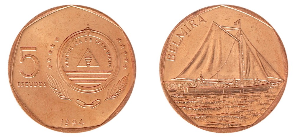 Cape Verde 5 Escudos, 1994, KM #36, Mint, Commemorative