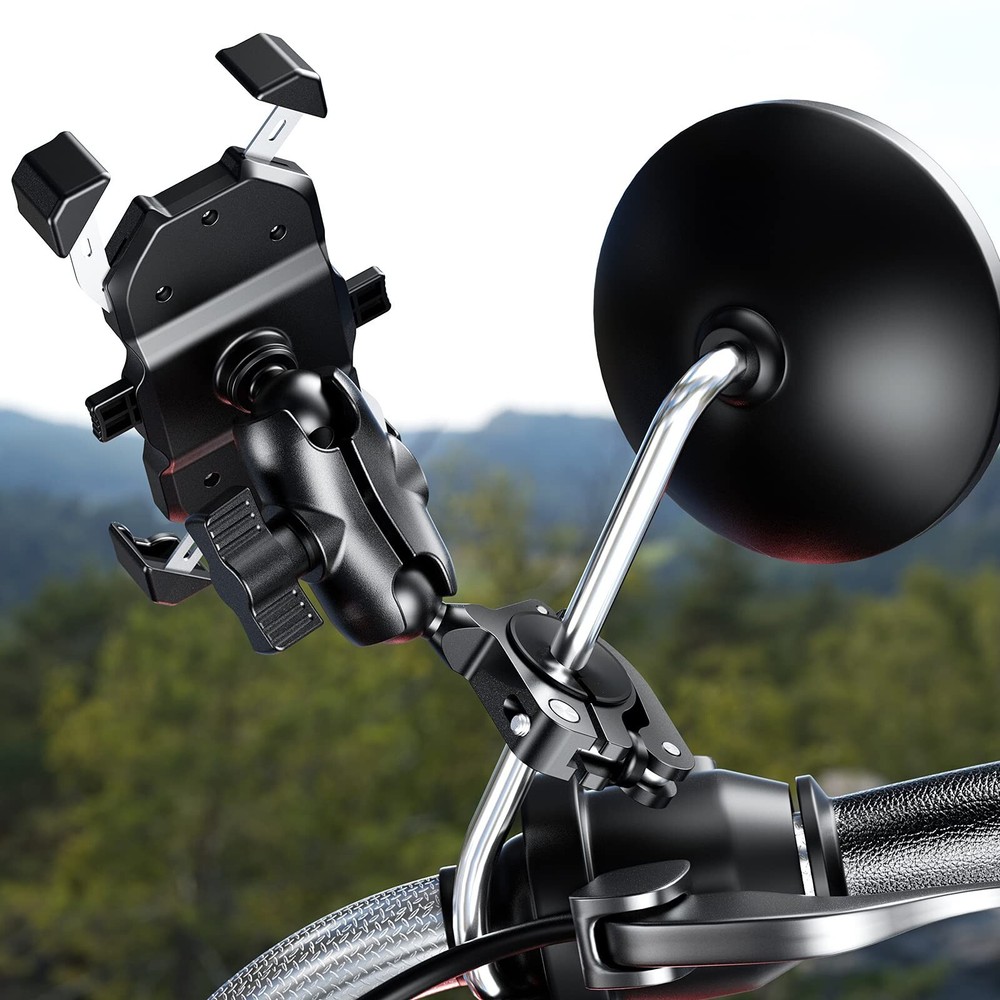 RAM Ball Mount Base Alloy Handlebar Clamp Mount Base Suitable for Motorcycle