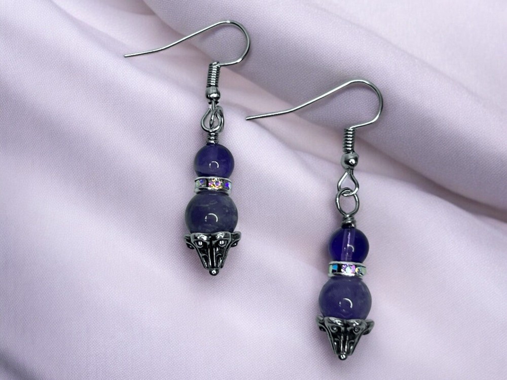 Natural bead earrings