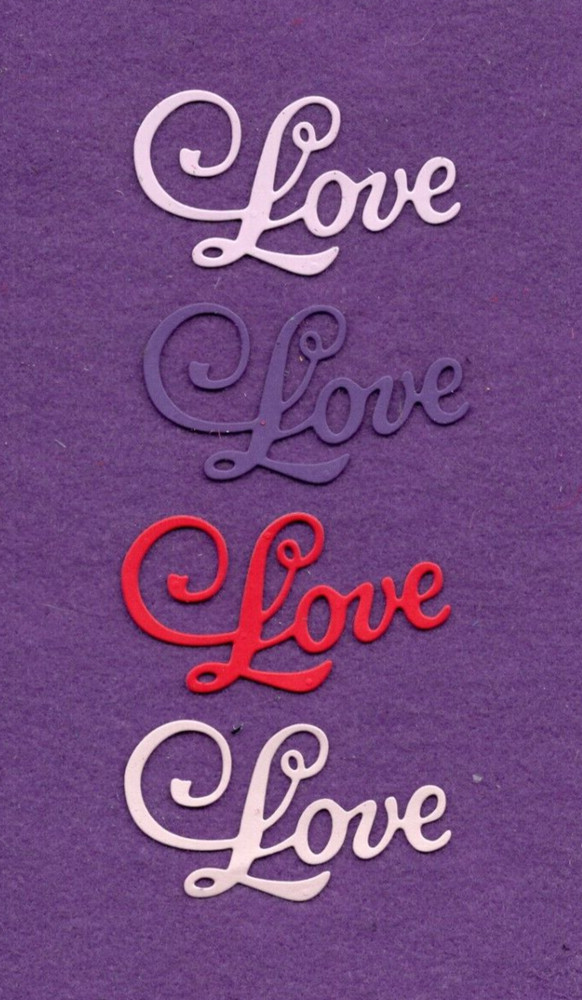 LOVE  # 36 die cuts scrapbook cards