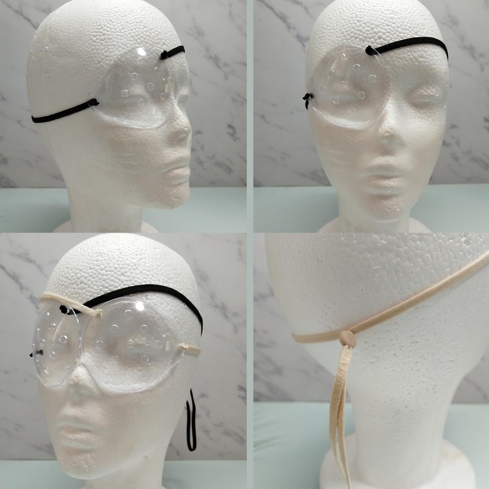 2Pcs Eye Shield After Cataract Surgery,Clear Eye Protector with Adjustable St...