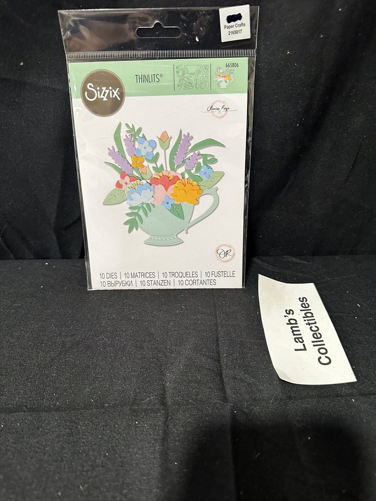 Sizzix Thinlits Tea Time 10 dies Ellison Educational Equip Scrapbooking 665806