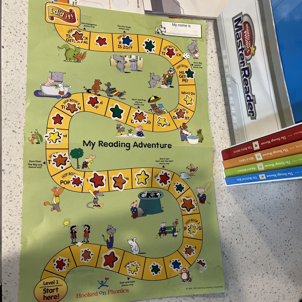 Hooked on Phonics Master Reader 2nd to 6th Grade 7+ Years Old - Complete In Box