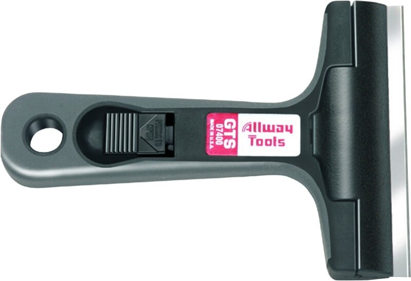 NEW ALLWAY TOOLS GTS 4" Glass & Tile Scraper TOOL Soft-Grip HANDLE 5297130