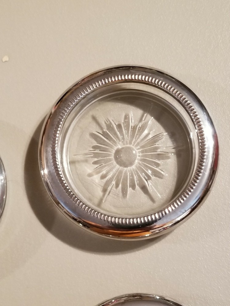 Silverplate Coasters. Made In Italy