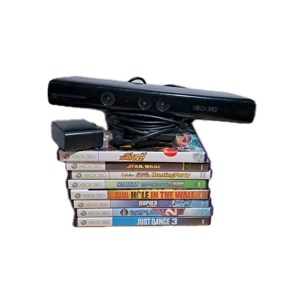 Xbox 360 Kinect Bundle: Sensor Bar 1414 with 8 Kinect Games
