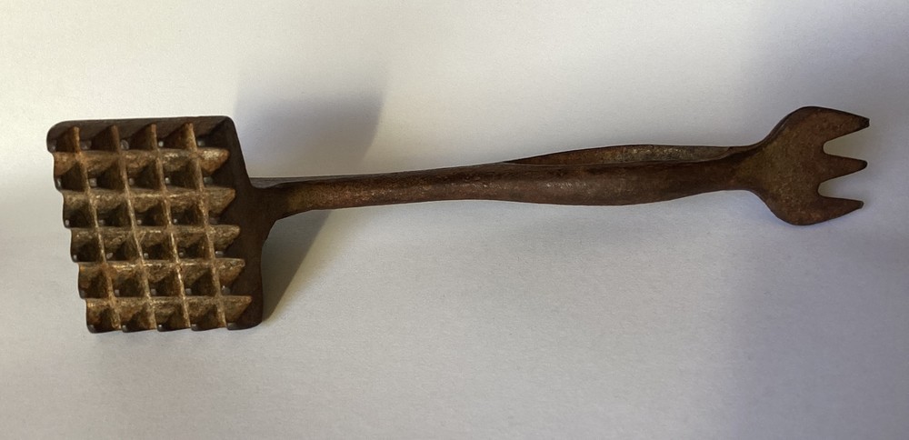 Primitive Solid Metal Meat Tenderizer Tool