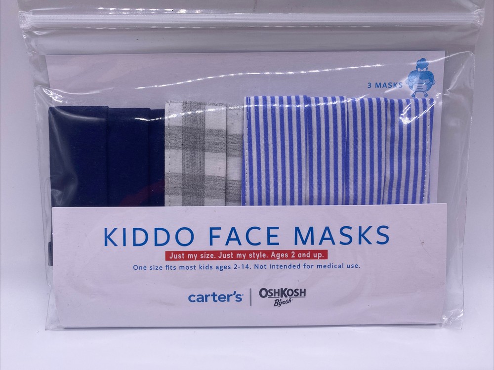 3pack KIDDO FACE MASKS- A1