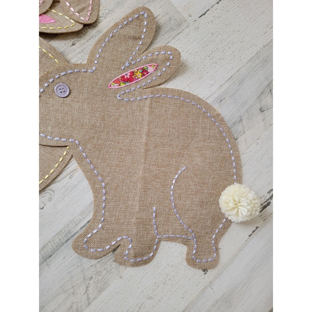 Easter Bunny Banner table runner home decor fabric
