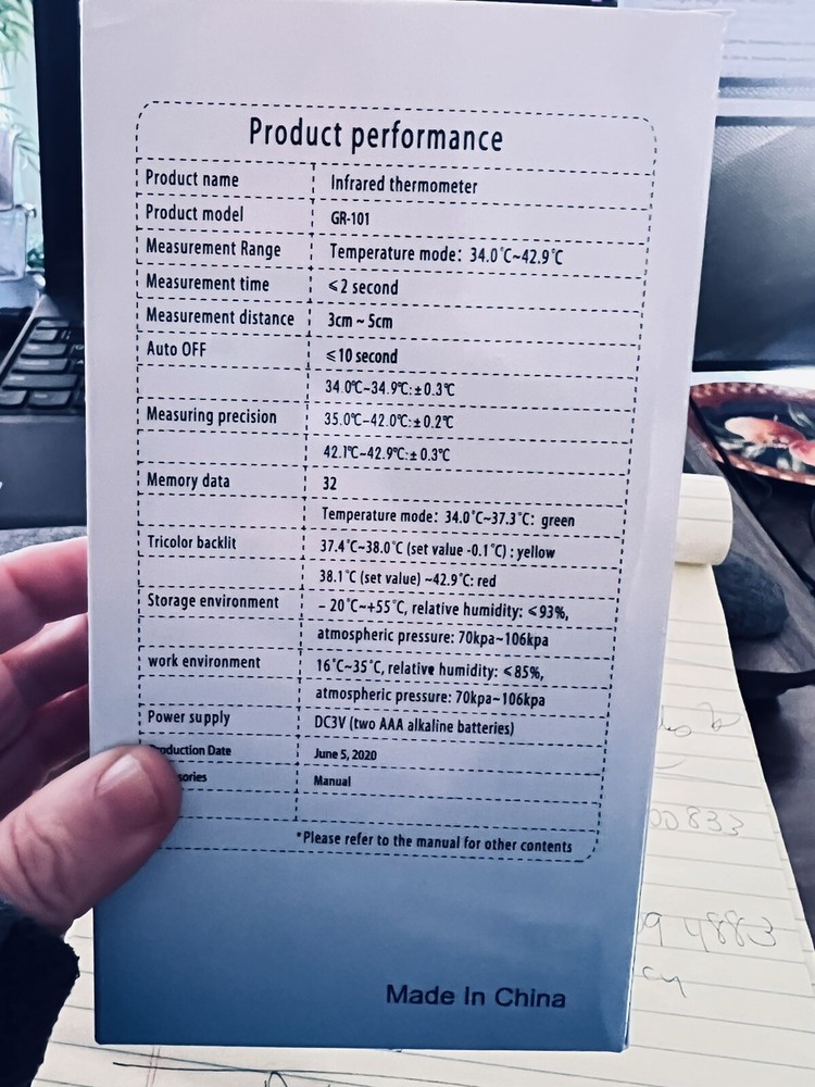 Forehead Thermometer for Adults
