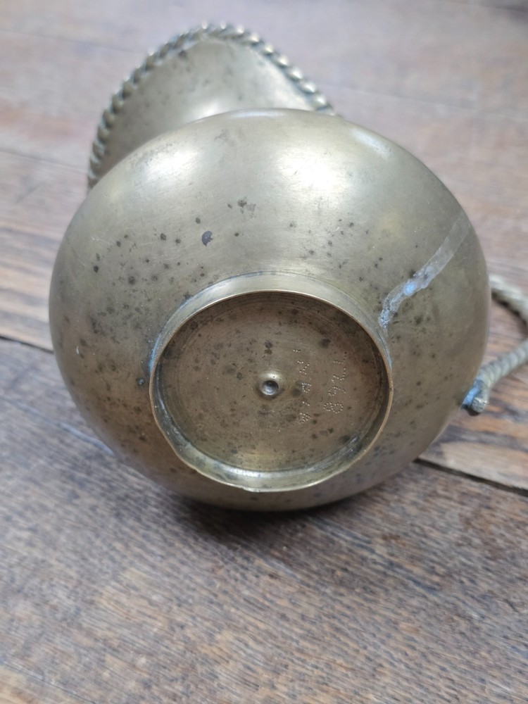 ✅ Small Brass Pitcher with Rope Handle 5" Tall * INDIA