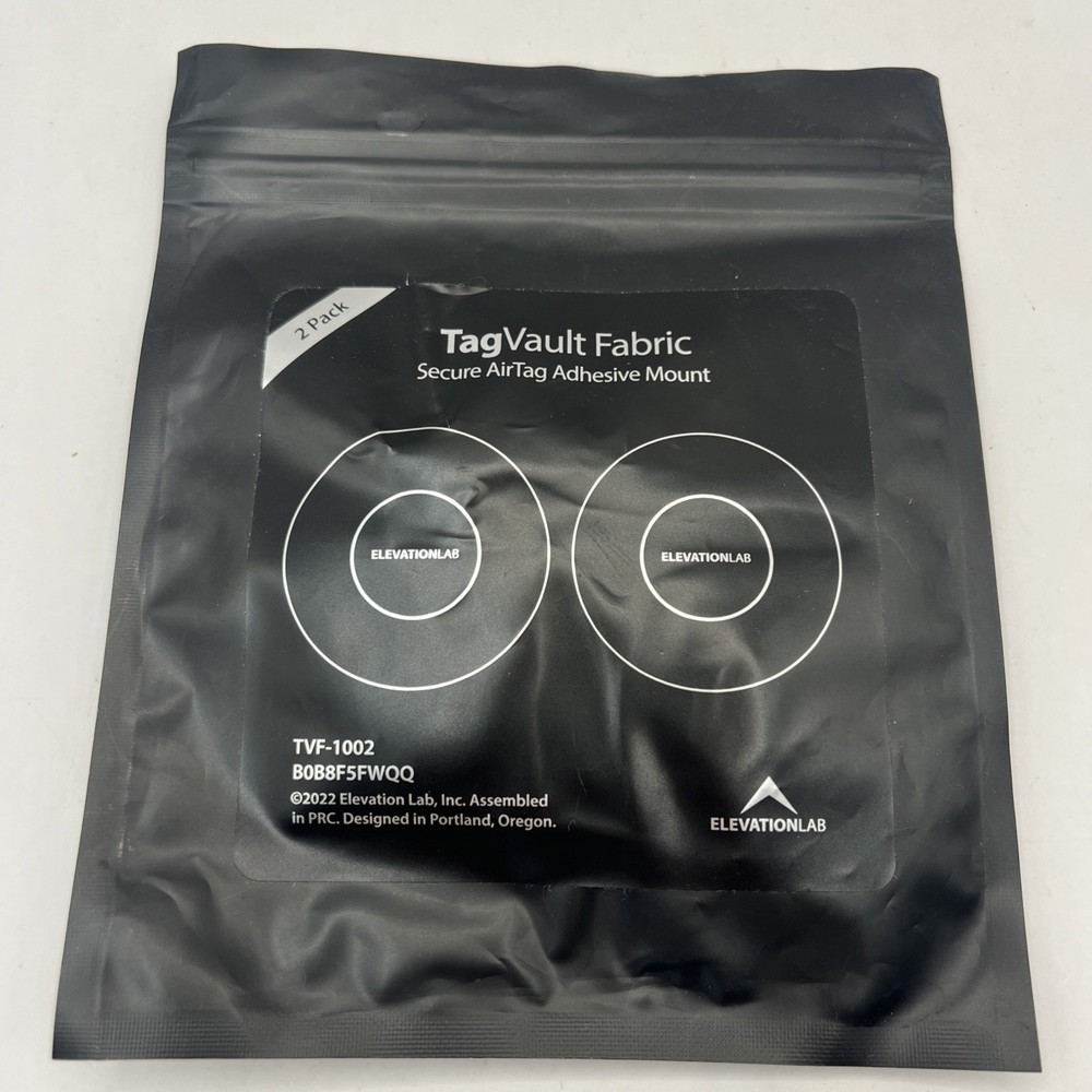 TagVault AirTag Fabric ElevationLab Mount-2 pack NEW