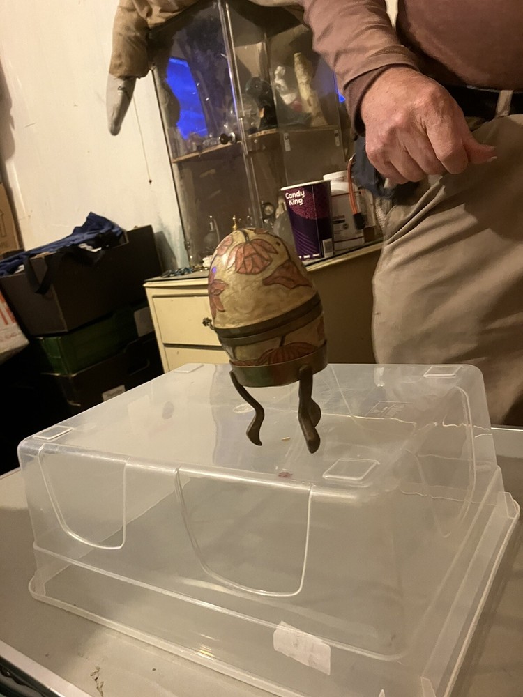 Metal Russian Style Egg On Stand