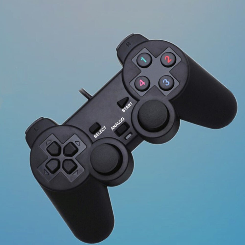 US 1-2 Pack USB 10 KEYS SHOCK2 CONTROLLER PC GAME PAD Fine