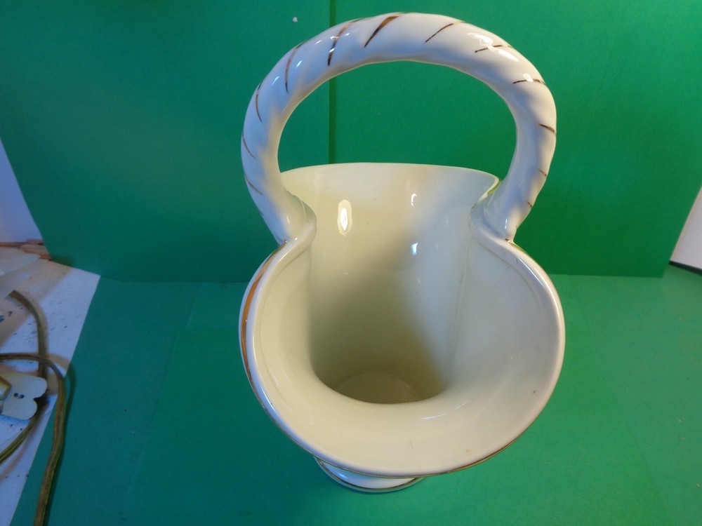 Formalities Floral Pattern Vase w/Handle, Baum Bros.(Used/EUC)