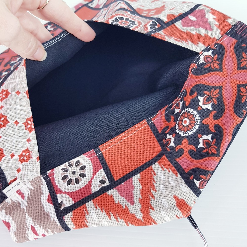 Peg Bag Handmade Red White Black Pattern Front Lined Laundry Clothes Peg Holder