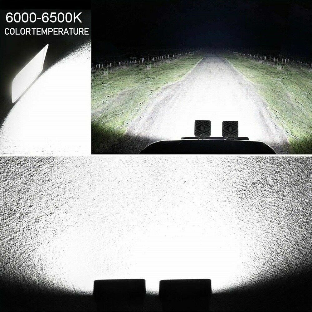 4x Flood Beam LED Work Light fit John Deere Backhoe Loader Excavator Forklift