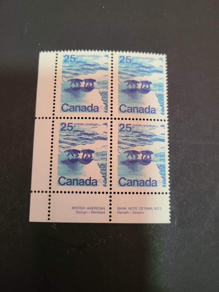 Canada Stamp Scott #597aiii error "Siamese twin" MNH Bloc