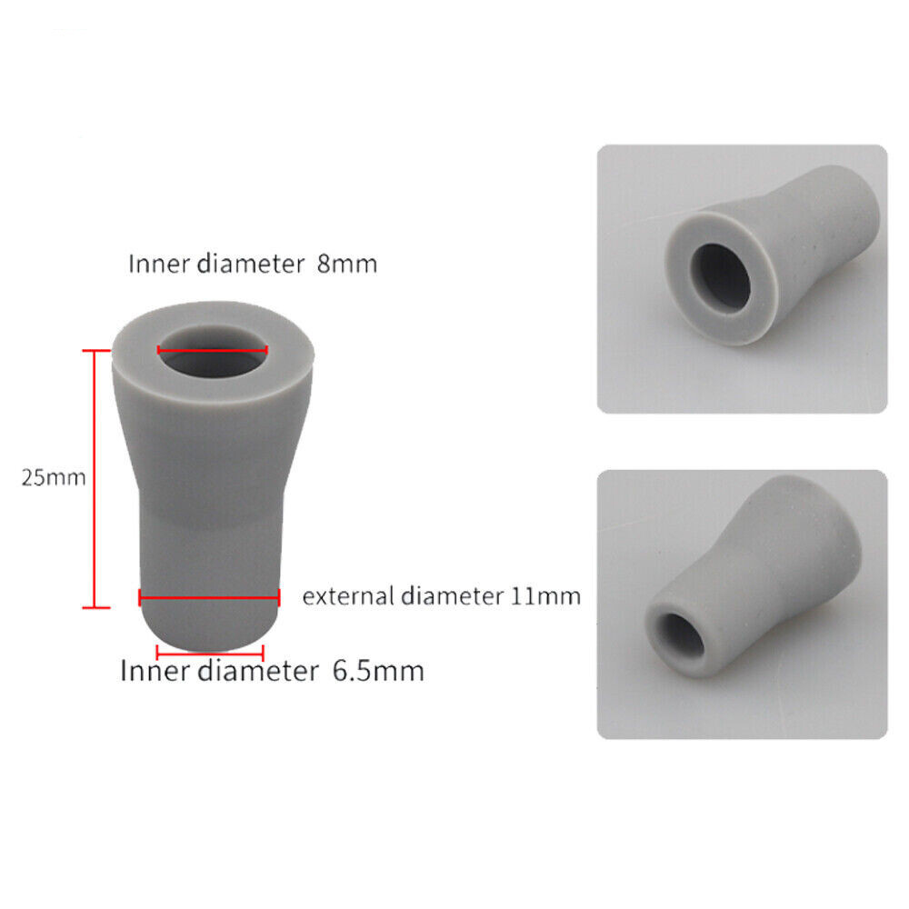 Dental Saliva Ejector Weak/Strong Suction Rubber Snap Tip Adapter Replacement