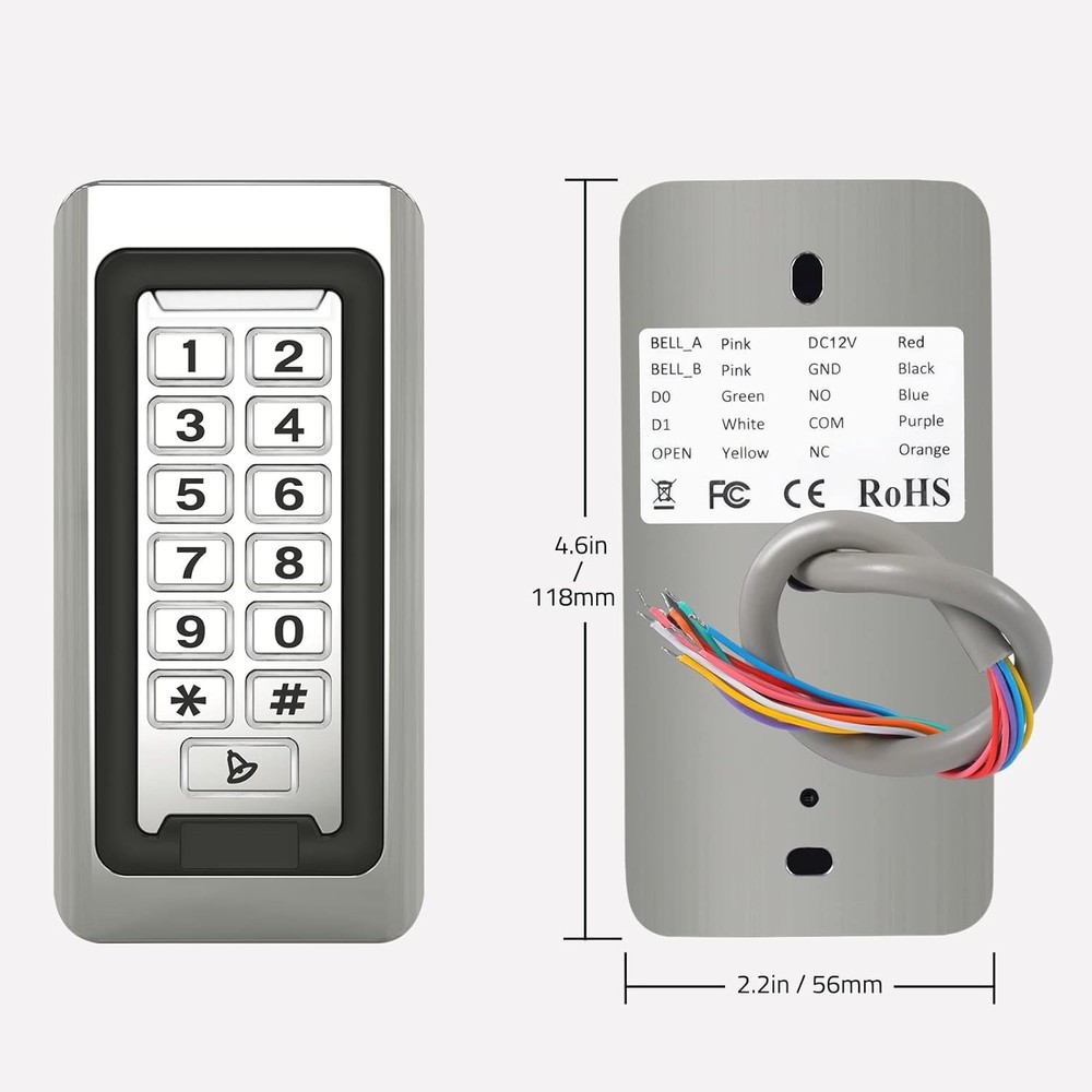 Robust Metal Access Control System with Remote Access and Anti-Prying Features