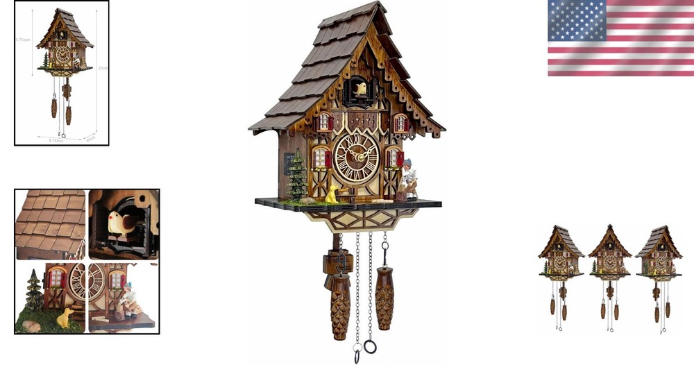 Handcrafted Black Forest Retro Cuckoo Clock