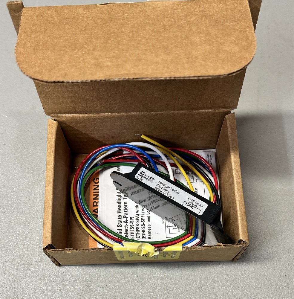 Soundoff Signal ETHFSS-SP Headlight Flasher Solid State Select-A-Pattern New